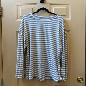 Striped Gray Women's Tunic Top